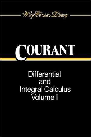 Differential Integral Calculus V1 2e P de Courant