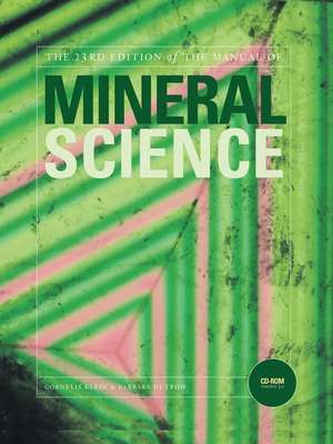 Manual of Mineral Science 23e de C Klein