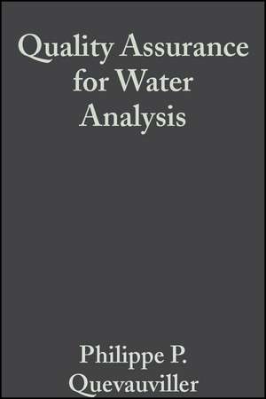 Quality Assurance for Water Analysis de P Quevauviller