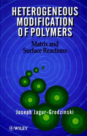 Heterogeneous Modification of Polymers – Matrix & Surface Reactions de J Jagur–Grodinski