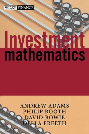 Investment Mathematics de A. Adams