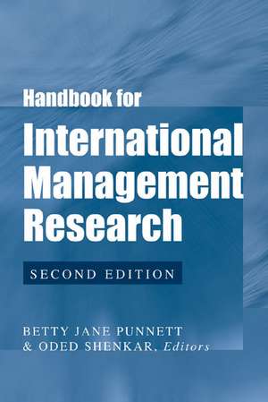 Handbook for International Management Research de Betty Jane Punnett