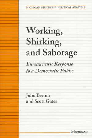 Working, Shirking, and Sabotage: Bureaucratic Response to a Democratic Public de John O. Brehm