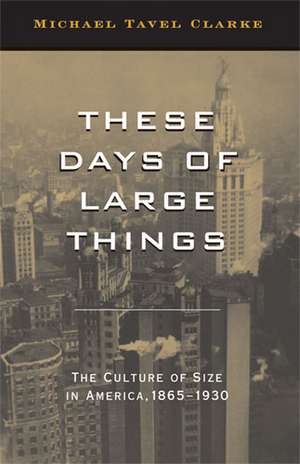 These Days of Large Things: The Culture of Size in America, 1865-1930 de Prof. Michael Tavel Clarke Ph.D.