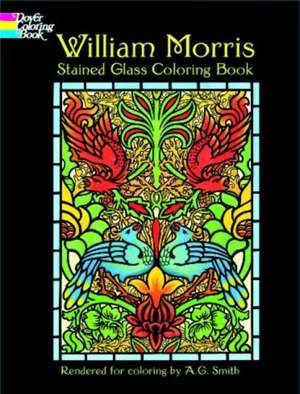 William Morris Stained Glass Coloring Book de William Morris