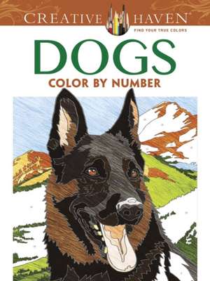 Creative Haven Dogs Color by Number Coloring Book de Diego Pereira