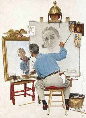 Norman Rockwell's Triple Self-Portrait from the Saturday Evening Post Notebook de Norman Rockwell