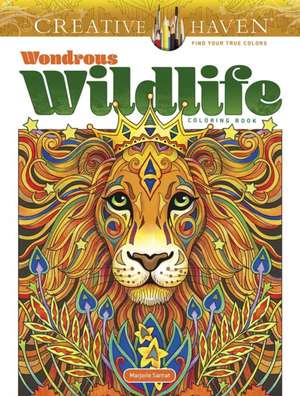 Creative Haven Wondrous Wildlife Coloring Book de Marjorie Sarnat