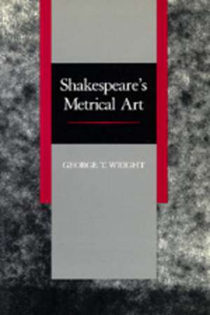 Shakespear′s Metrl Art (Paper) de Wright