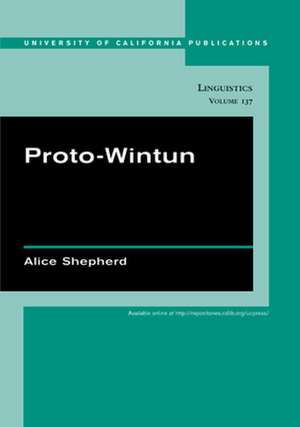 Proto–Wintun de Alice Shepherd