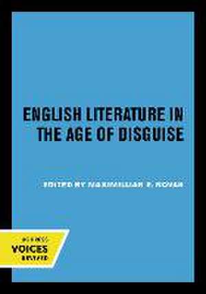 English Literature in the Age of Disguise de Maximillian E. Novak