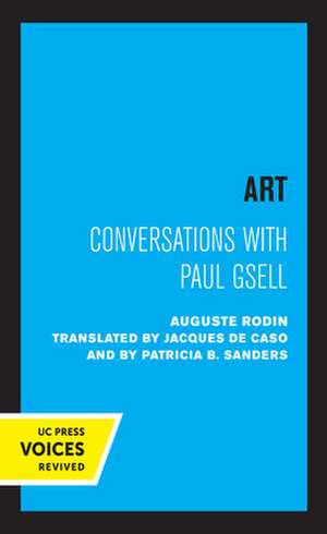 Art – Conversations with Paul Gsell de Auguste Rodin