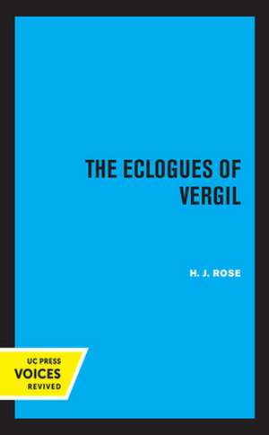 The Eclogues of Vergil de H.j. Rose