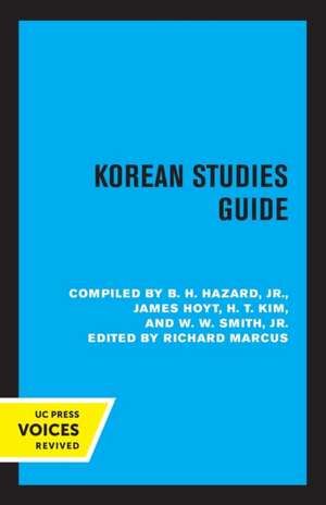 Korean Studies Guide de B. H. Hazard