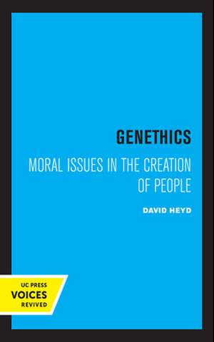Genethics de David Heyd