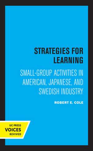 Strategies for Learning de Robert E. Cole
