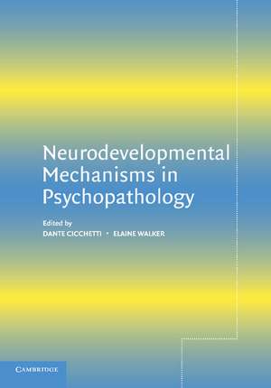 Neurodevelopmental Mechanisms in Psychopathology de Dante Cicchetti