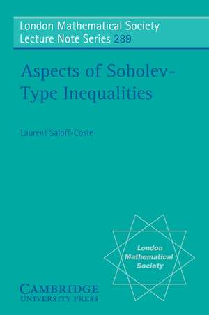 Aspects of Sobolev-Type Inequalities de Laurent Saloff-Coste