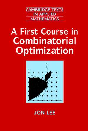 A First Course in Combinatorial Optimization de Jon Lee