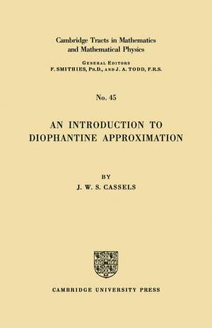 Diophant Approx de J. W. S. Cassels