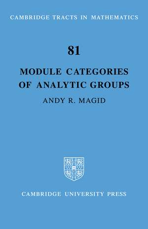 Module Categories of Analytic Groups de Andy R. Magid