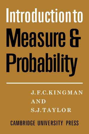 Introdction to Measure and Probability de J. F. C. Kingman