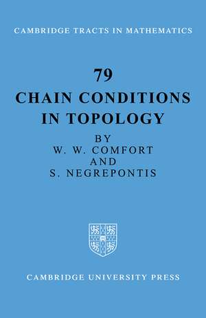 Chain Conditions in Topology de W. W. Comfort