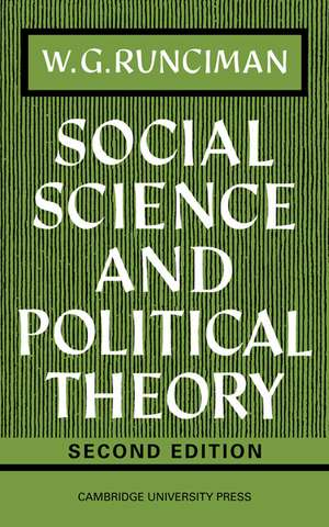 Social Science and Political Theory de W. G. Runciman