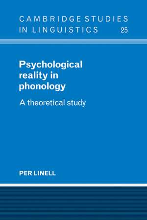 Psychological Reality in Phonology: A Theoretical Study de Per Linell