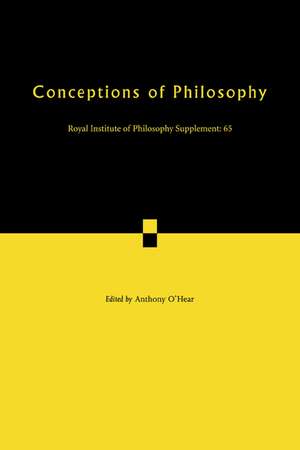 Conceptions of Philosophy de Anthony O'Hear