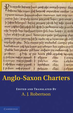 Anglo-Saxon Charters de A. J. Robertson