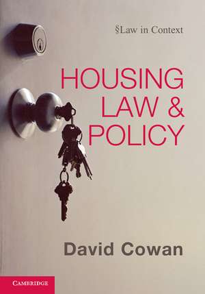 Housing Law and Policy de David Cowan