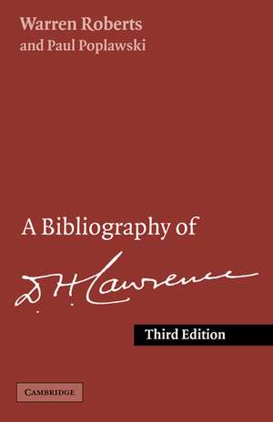 A Bibliography of D. H. Lawrence de Warren Roberts