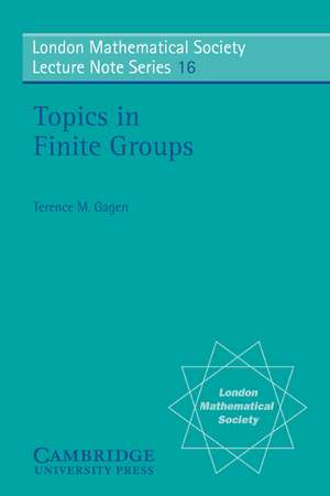 Topics in Finite Groups de Terence M. Gagen