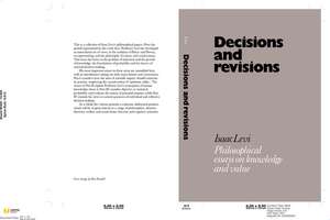 Decisions and Revisions: Philosophical Essays on Knowledge and Value de Isaac Levi