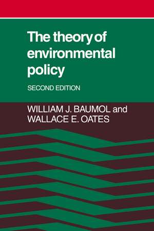 The Theory of Environmental Policy de William J. Baumol