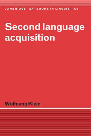 Second Language Acquisition de Wolfgang Klein