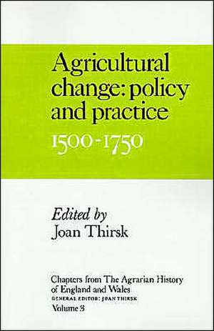 Agricultural Change de Joan Thirsk