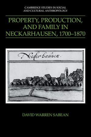 Property, Production, and Family in Neckarhausen, 1700–1870 de David Warren Sabean