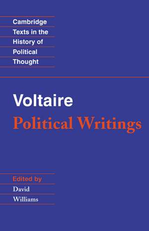 Voltaire: Political Writings de Frangois Marie Voltaire