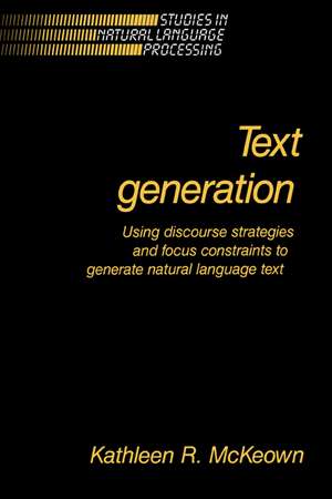 Text Generation de Kathleen McKeown