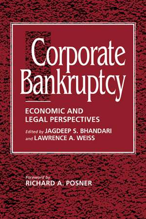 Corporate Bankruptcy: Economic and Legal Perspectives de Jagdeep S. Bhandari