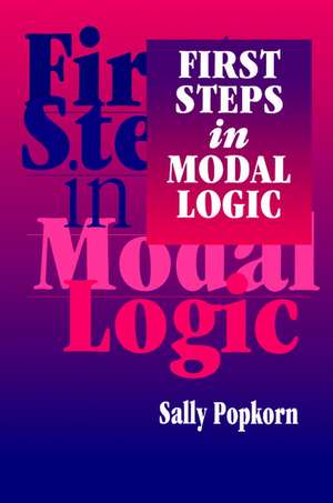 First Steps in Modal Logic de Sally Popkorn