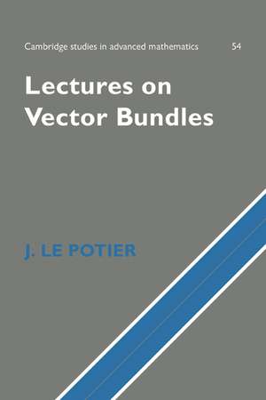 Lectures on Vector Bundles de J. Le Potier