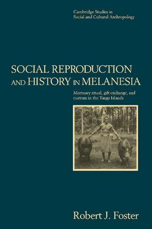 Social Reproduction and History in Melanesia: Mortuary Ritual, Gift Exchange, and Custom in the Tanga Islands de Robert John Foster