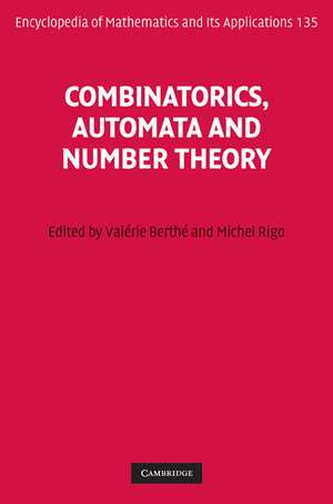 Combinatorics, Automata and Number Theory de Valérie Berthé