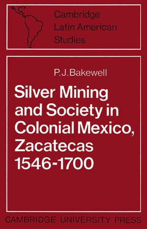 Silver Mining and Society in Colonial Mexico, Zacatecas 1546–1700 de P. J. Bakewell