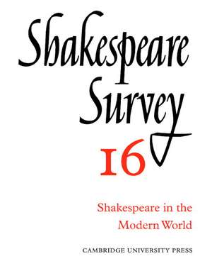 Shakespeare Survey de Allardyce Nicoll