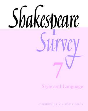 Shakespeare Survey de Allardyce Nicoll