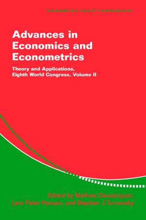 Advances in Economics and Econometrics: Theory and Applications, Eighth World Congress de Mathias Dewatripont